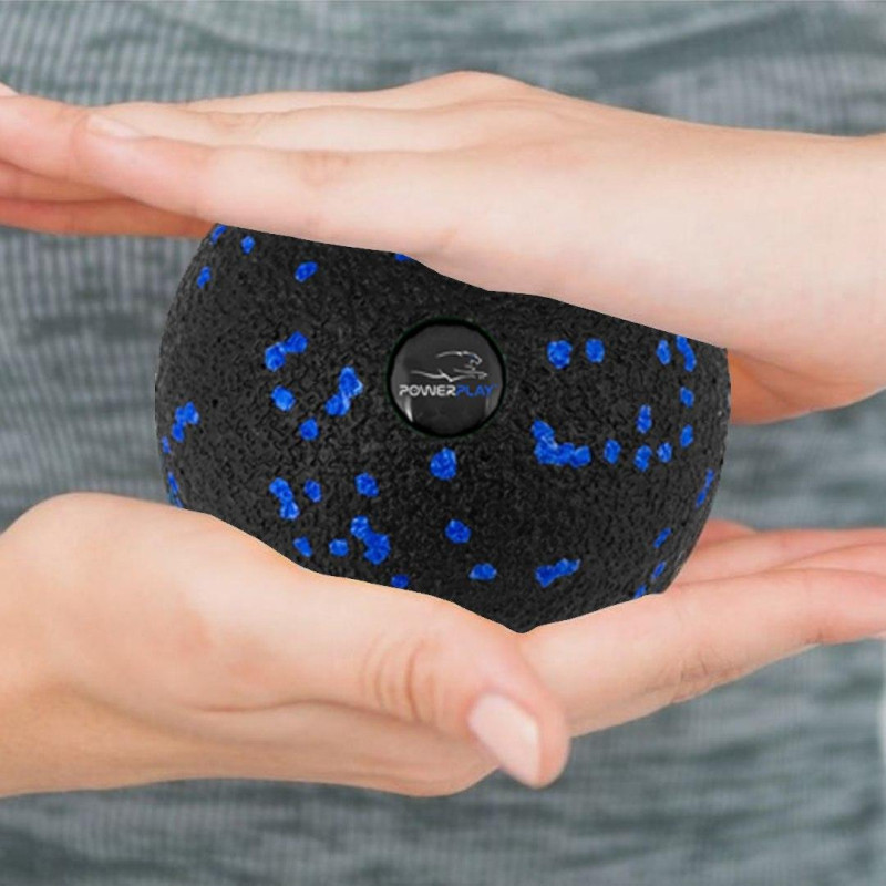Масажний м*яч PowerPlay PP-4350 Epp Massage Ball (d8) Чорно/Синій