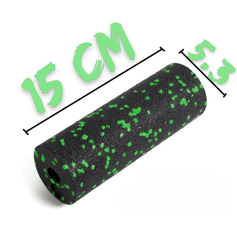 Набір для масажу та йоги PowerPlay PP_4091 EPP (2 м*ячики + валик масажер 15*5,3 см.) Green + резинка 5.5 кг.