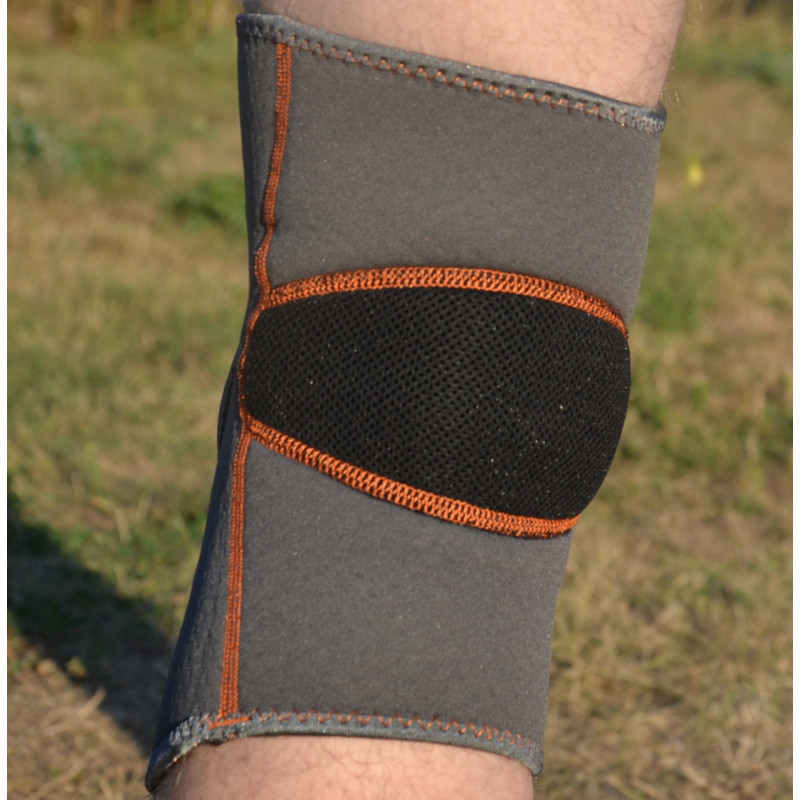 Наколінник MadMax MFA-297 Knee Support with Patella Stabilizer Dark Grey/Orange XL