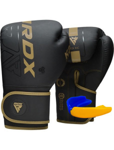 Боксерські рукавиці RDX F6 Kara Matte Golden 12 унцій (капа в комплекті)