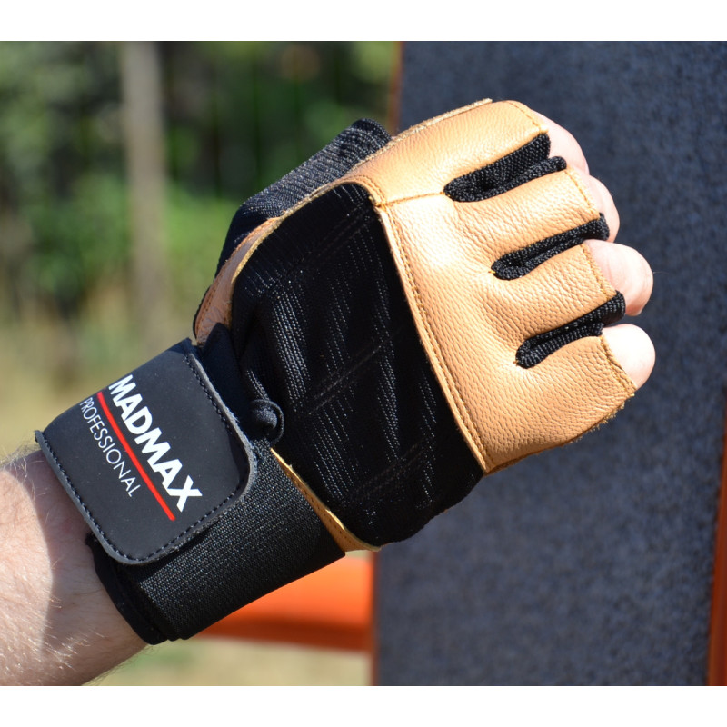 Рукавички для фітнесу MadMax MFG-269 Professional Brown S