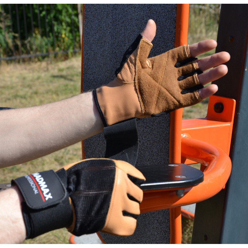 Рукавички для фітнесу MadMax MFG-269 Professional Brown S