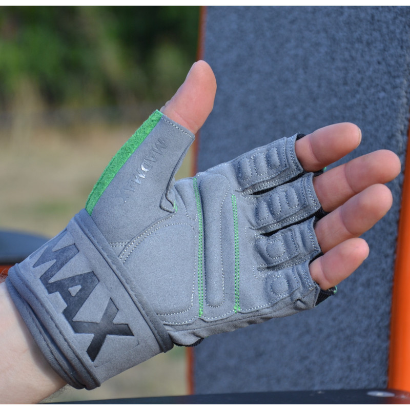 Рукавички для фітнесу MadMax MFG-860 Wild Grey/Green L