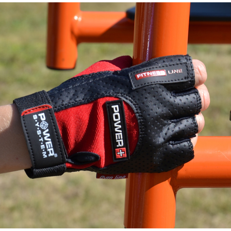 Рукавички для фітнесу Power System PS-2500 Power Plus Black/Red L