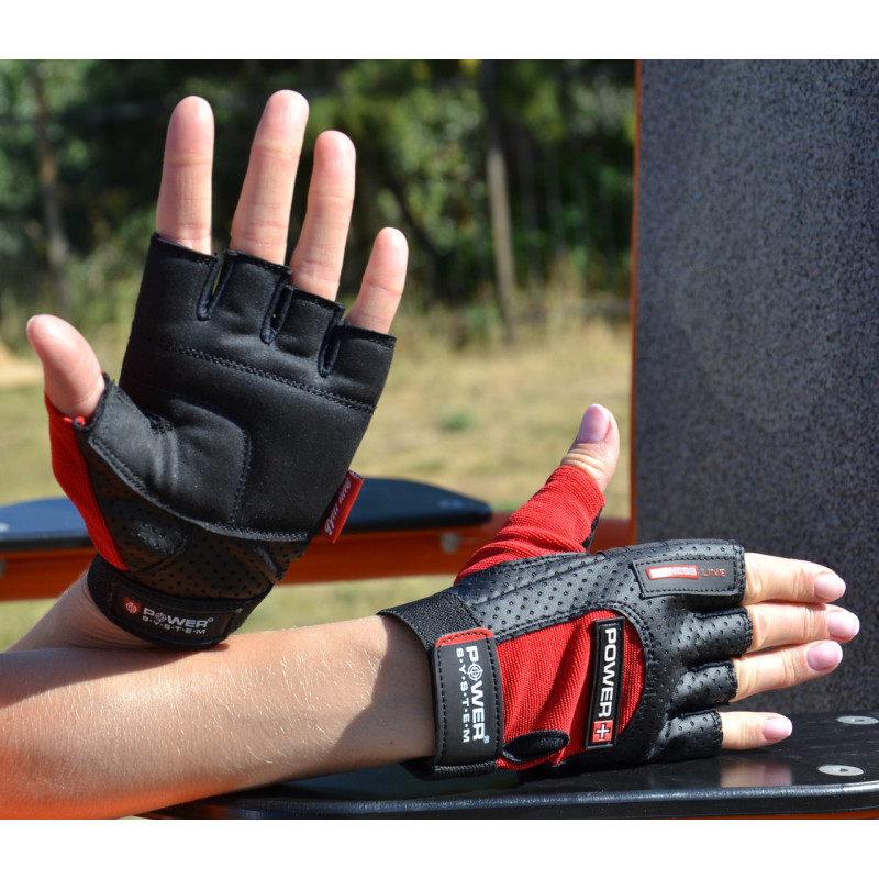 Рукавички для фітнесу Power System PS-2500 Power Plus Black/Red L