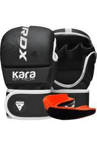 Рукавиці для ММА (Греплінгові рукавички) RDX F6 KARA Matte White Plus L/XL (капа у комплекті)
