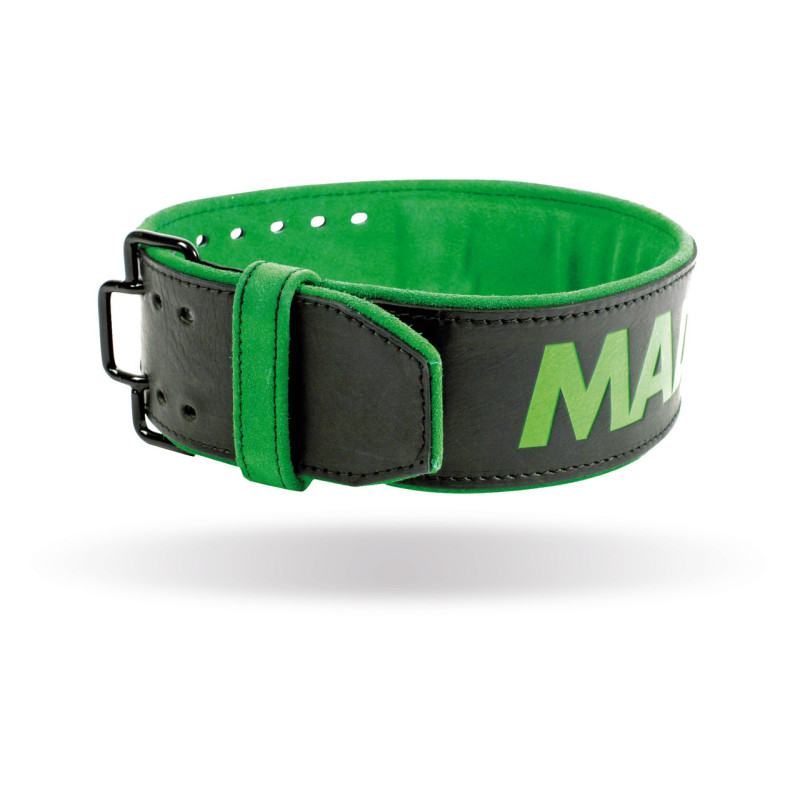 Пояс для важкої атлетики MadMax MFB-302 Quick Release Belt шкіряний Black/Green XXL