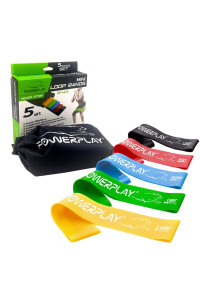 Резинки для фітнесу PowerPlay 4113 Mini Power Band Set набір із 5 шт. (від 1 до 20 кг)