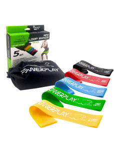 Резинки для фитнеса PowerPlay 4113 Mini Power Band Set набор из 5 шт. (от 1 до 20 кг)