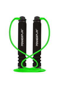 Скакалка PowerPlay 4205 Classic Plus Jump Rope Зелена (2,7m.)
