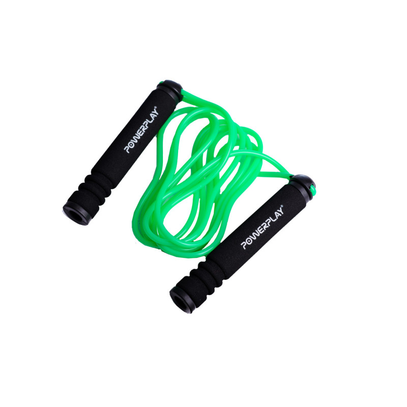 Скакалка PowerPlay 4205 Classic Plus Jump Rope Зелена (2,7m.)