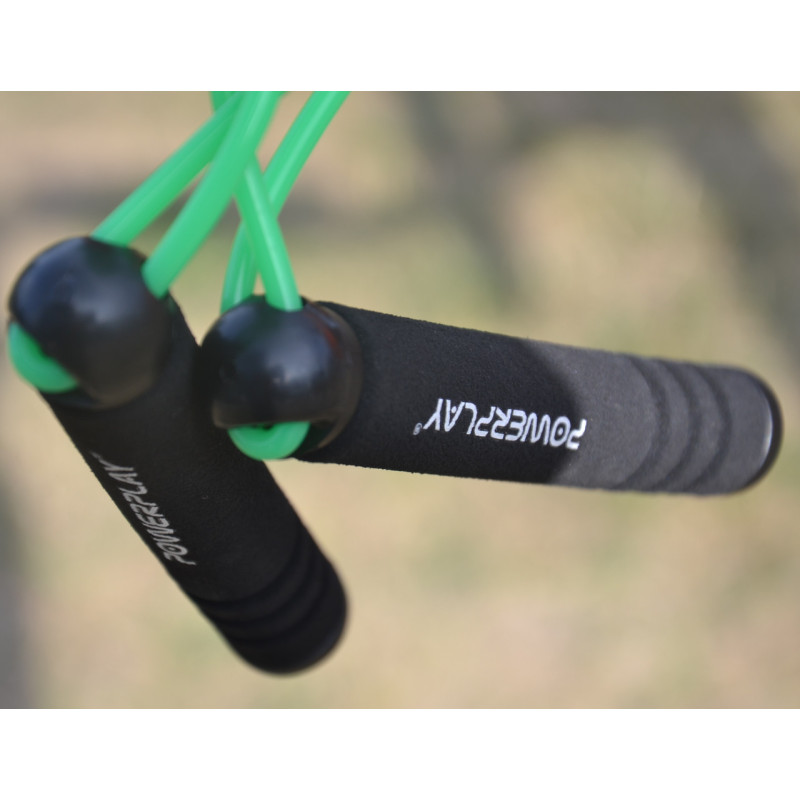 Скакалка PowerPlay 4205 Classic Plus Jump Rope Зелена (2,7m.)