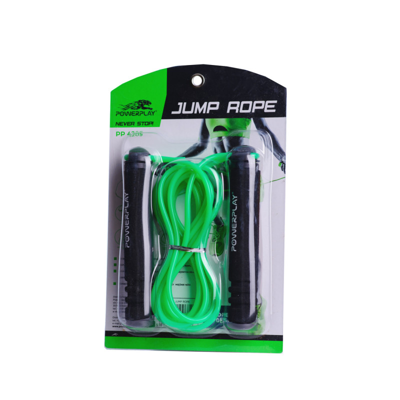 Скакалка PowerPlay 4205 Classic Plus Jump Rope Зелена (2,7m.)