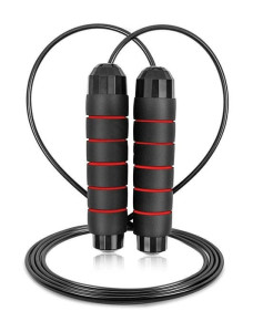 Скакалка швидкісна PowerPlay 4210 Power Weighted Jump Rope Чорна (2,7m.)