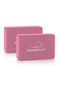 Блок для йоги 2 шт. (пара) PowerPlay 4006 Yoga Brick EVA Рожеві