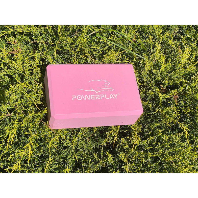 Блок для йоги 2 шт. (пара) PowerPlay 4006 Yoga Brick EVA Рожеві