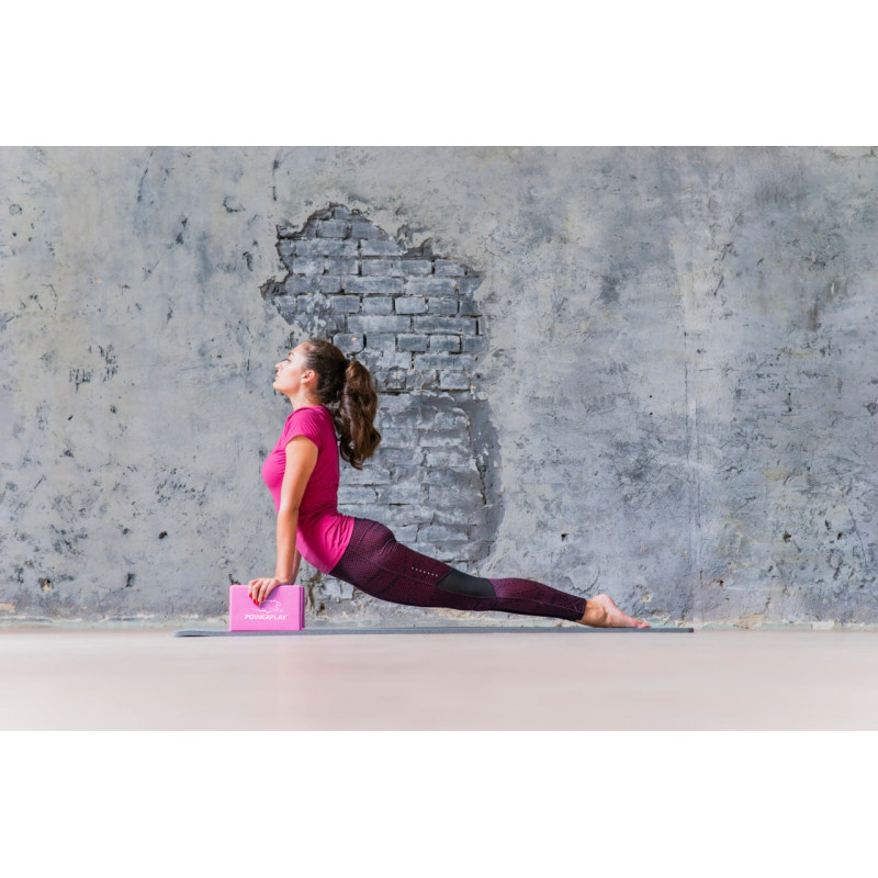 Блок для йоги 2 шт. (пара) PowerPlay 4006 Yoga Brick EVA Рожеві