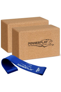 Блоки для йоги 2шт. PowerPlay PP_4006 из пробкового дерева Cork Yoga Block (пара)