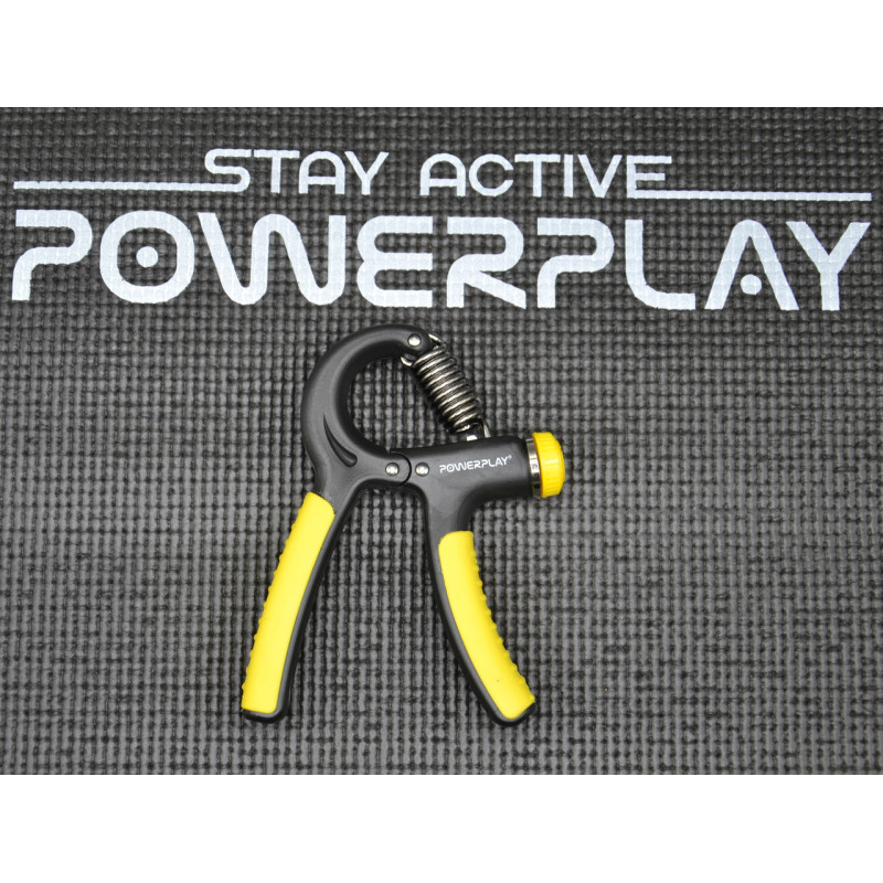 Эспандер кистевой PowerPlay PP-4323 с регулируемой нагрузкой 10-40 кг. Strength Grip Черно-желтый