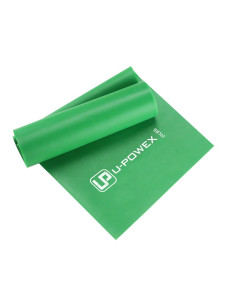 Стрічка-еспандер для фітнесу та реабілітації U-POWEX Fitness band 0.5мм. (9.1 кг) Green