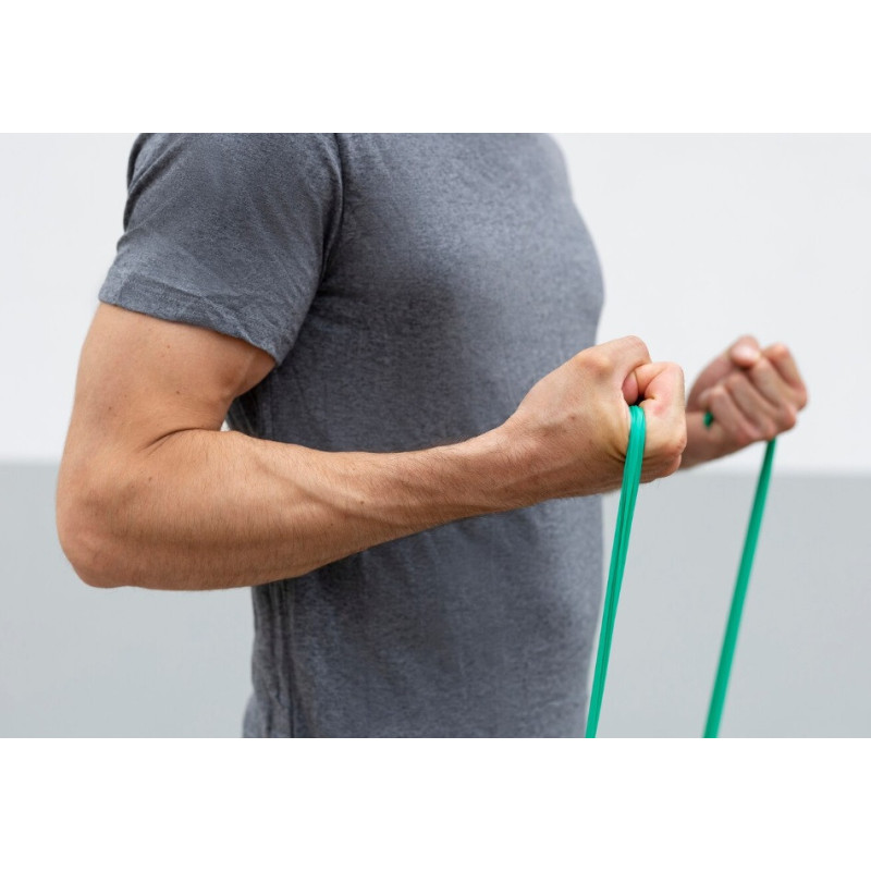 Стрічка-еспандер для фітнесу та реабілітації U-POWEX Fitness band 0.5мм. (9.1 кг) Green