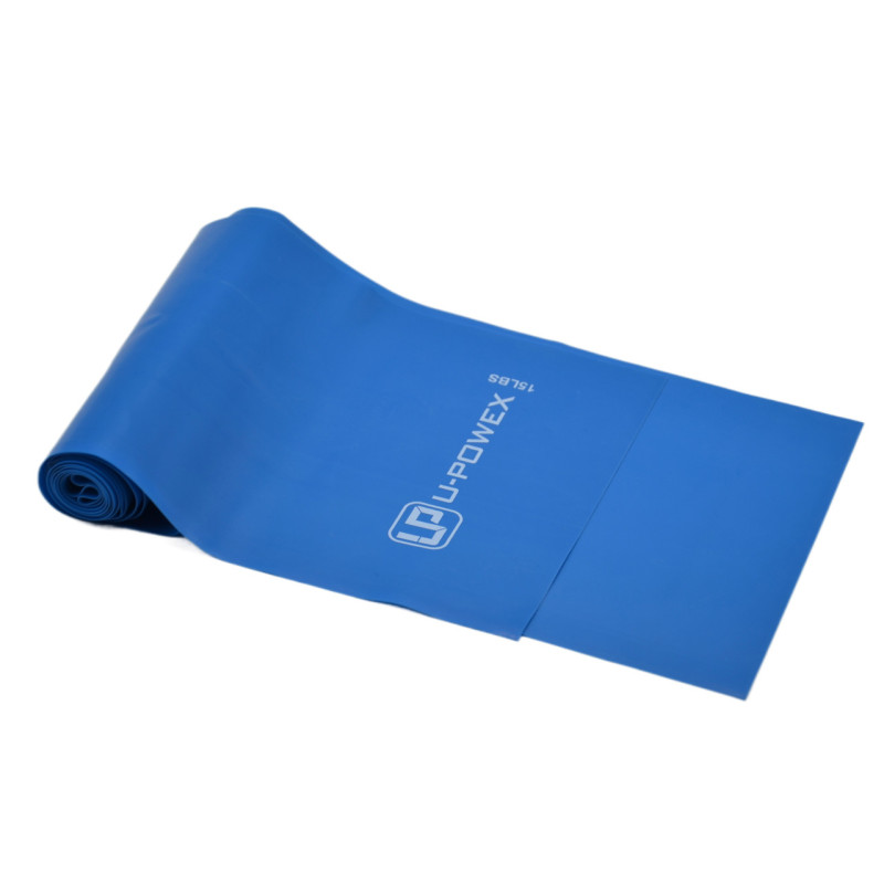 Стрічка-еспандер для фітнесу та реабілітації U-POWEX Fitness band 0.4мм. (6.8 кг) Blue