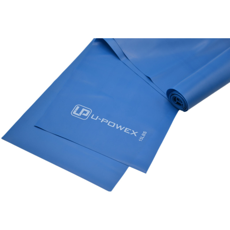 Стрічка-еспандер для фітнесу та реабілітації U-POWEX Fitness band 0.4мм. (6.8 кг) Blue