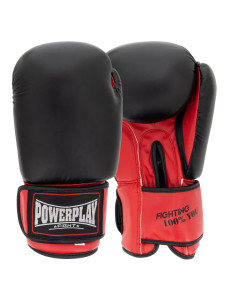 Боксерські рукавиці PowerPlay 3004 Classic Чорно-Червоні 12 унцій