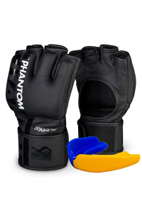 Перчатки для ММА Phantom APEX Black L/XL (капа в подарок)