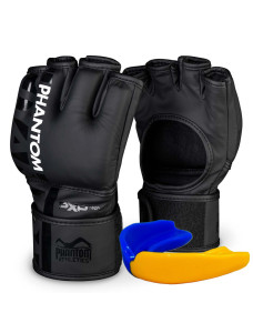 Рукавиці для ММА Phantom APEX Black L/XL (капа в подарунок)