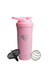 Шейкер спортивний SmartShake Reforce 900ml Supergirl Pink