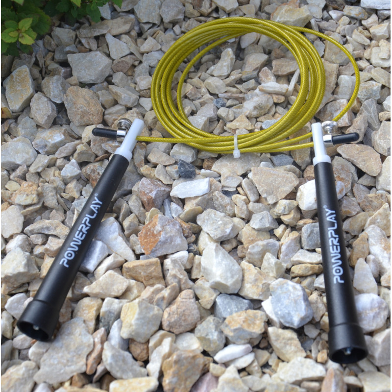 Скакалка скоростная PowerPlay 4202 Ultra Speed ​​Rope Желтая (2,9m.)