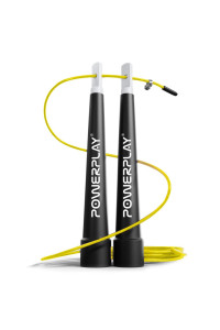 Скакалка скоростная PowerPlay 4202 Ultra Speed ​​Rope Желтая (2,9m.)