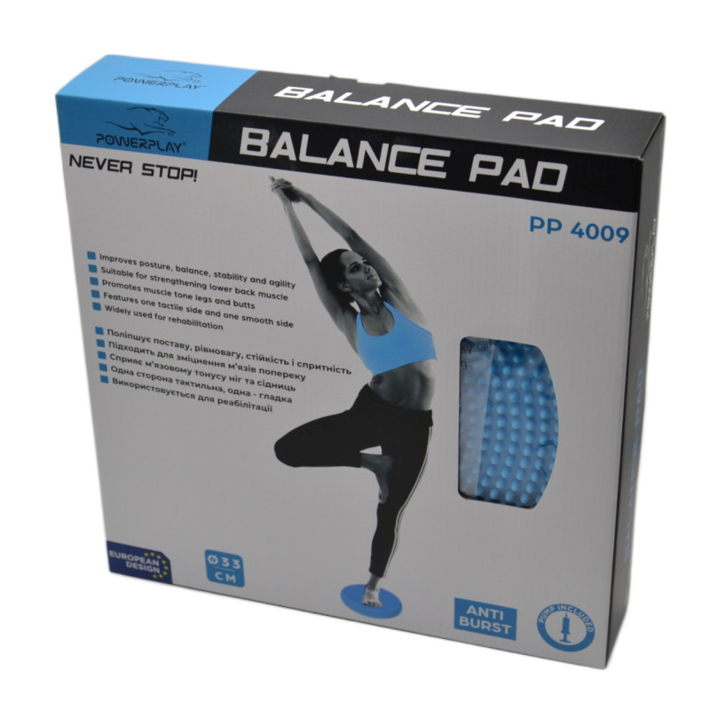 Балансувальна масажна подушка PowerPlay 4009 Balance Pad (?33) Синя