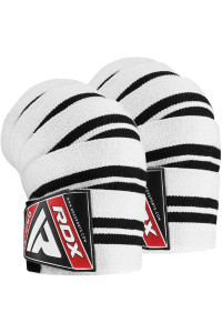 Бинты на колени RDX K1 GYM Knee Wraps White/Black Plus