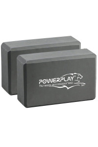 Блоки для йоги 2шт. PowerPlay 4006 Yoga Brick EVA Серые (пара)
