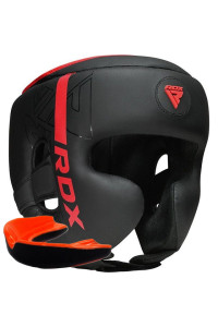 Боксерський шолом RDX F6 KARA Matte Red L (капа в комплекті)