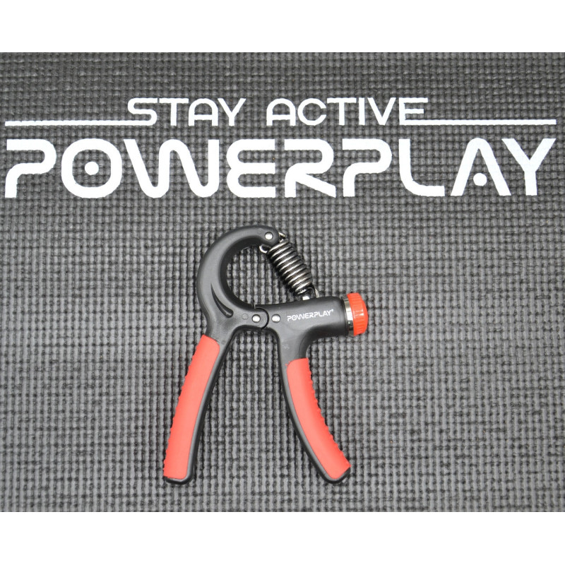 Еспандер кистьовий PowerPlay PP-4323 з регульованим навантаженням 10-40 кг. Strength Grip Чорно-червоний