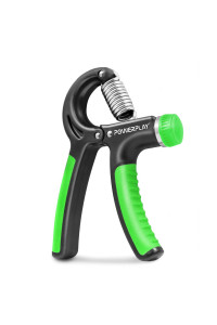 Эспандер кистевой PowerPlay PP-4323 с регулируемой нагрузкой 10-40 кг. Strength Grip Черно-зеленый