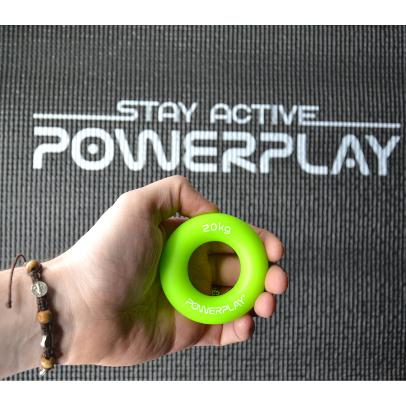 Еспандер кистьовий силіконовий PowerPlay PP-4324 Hand Grip Ring Medium 20 кг. Зелений
