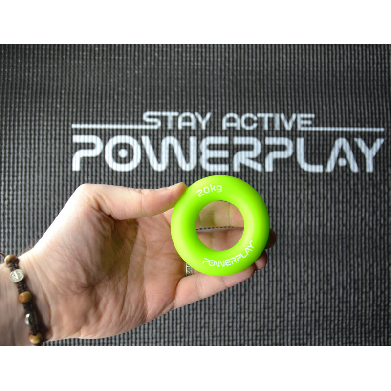 Еспандер кистьовий силіконовий PowerPlay PP-4324 Hand Grip Ring Medium 20 кг. Зелений
