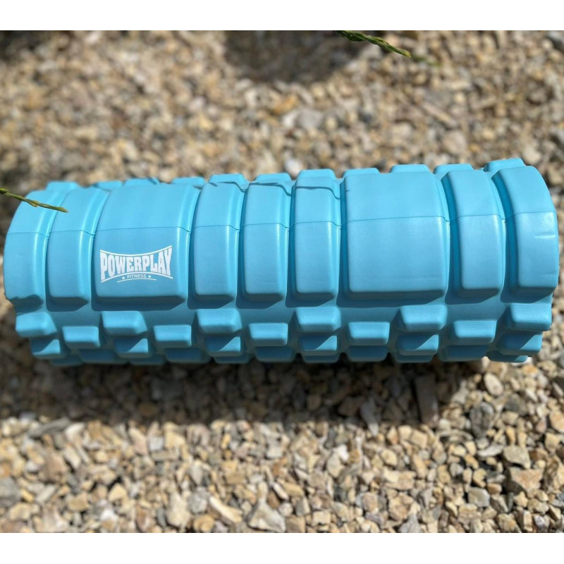 Масажний ролик (роллер) PowerPlay 4025 Massage Roller Синій (33x14см.)