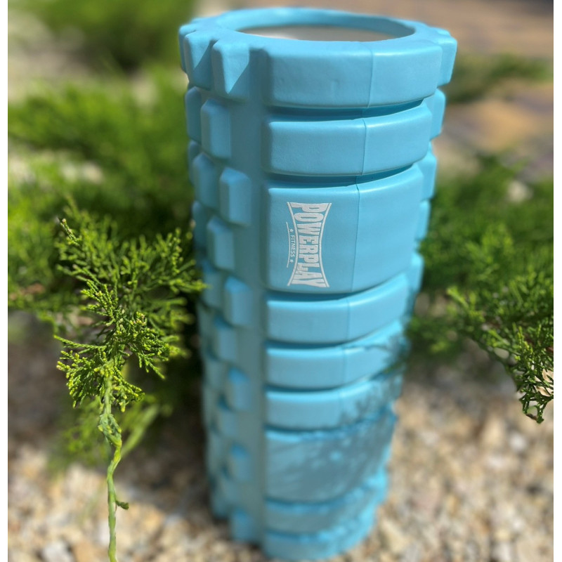 Масажний ролик (роллер) PowerPlay 4025 Massage Roller Синій (33x14см.)
