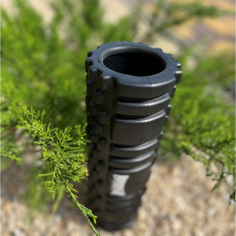 Масажний ролик (роллер) PowerPlay 4342 Massage Roller Чорний (30x10см.)