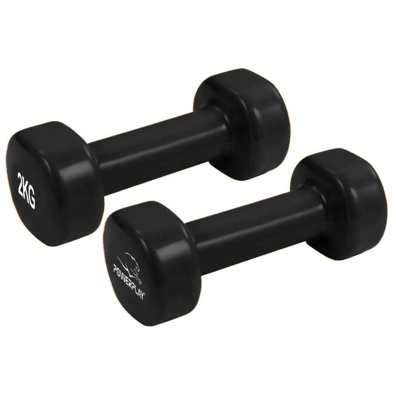 Набір гантелей в кейсі 9 кг. PowerPlay 4121 Fitness Dumbells (2шт.*1кг. 2шт.*1,5кг. 2шт.*2кг.)