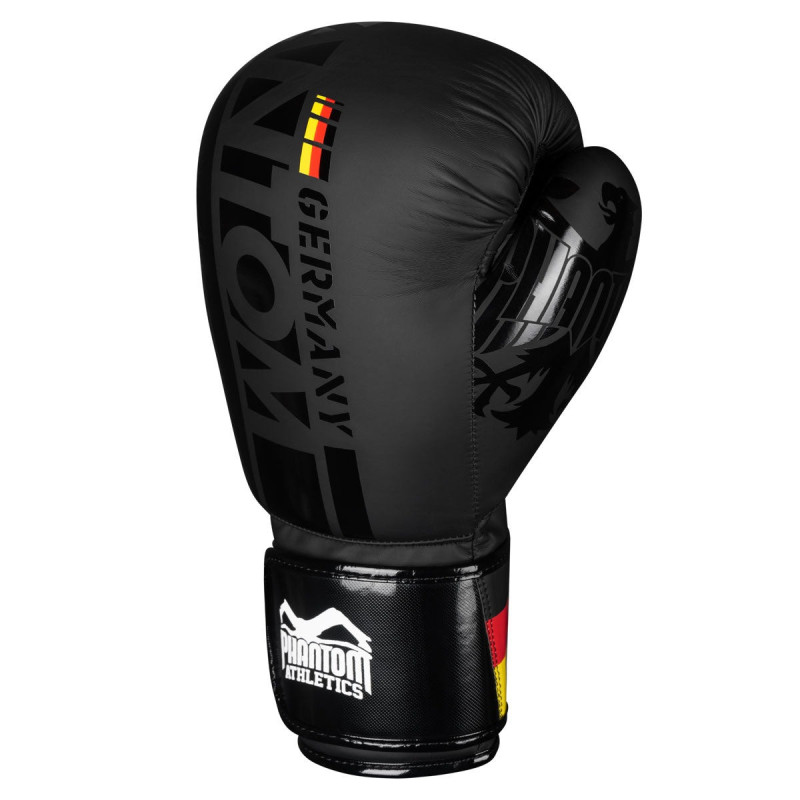 Перчатки для бокса Phantom Germany Black 12 унций (Бинты 4м. в подарок)