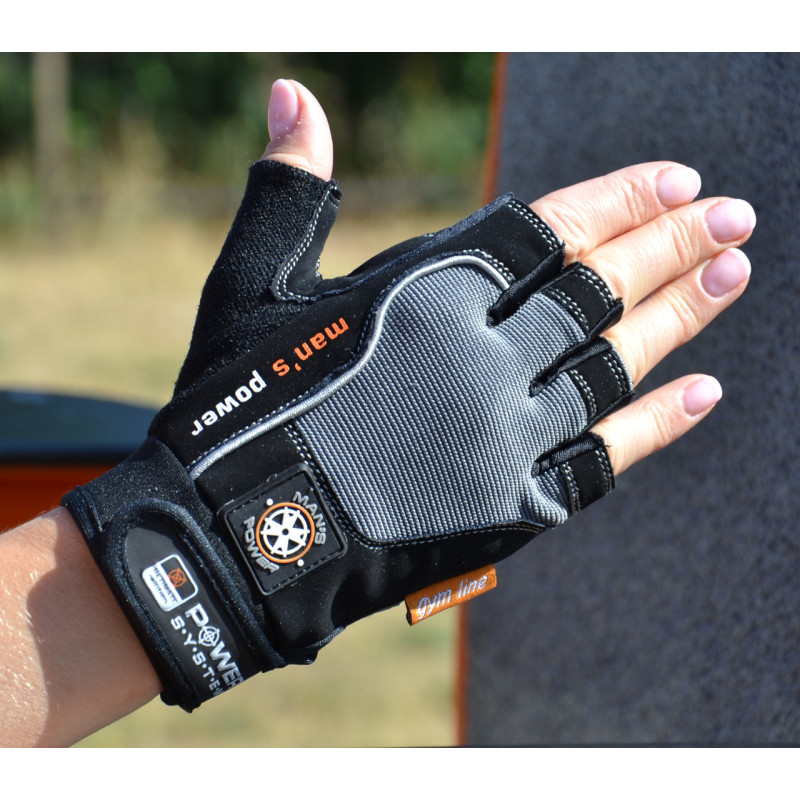 Рукавички для фітнесу Power System PS-2580 Man’s Power Black/Grey XL