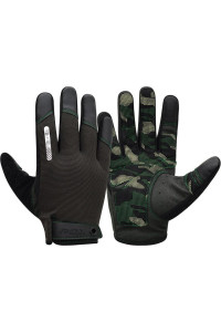 Рукавички для фітнесу RDX T2 Touch Screen Friendly Full Fingerf Army Green L