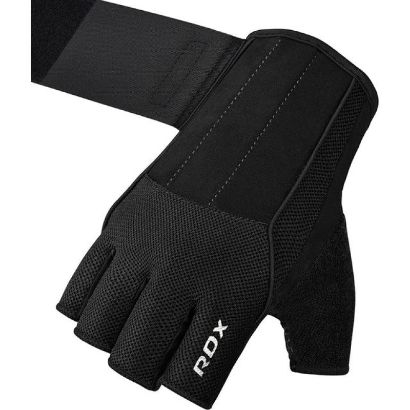 Рукавички для фітнесу RDX W3 BLACK WITH EVA PADDING-L