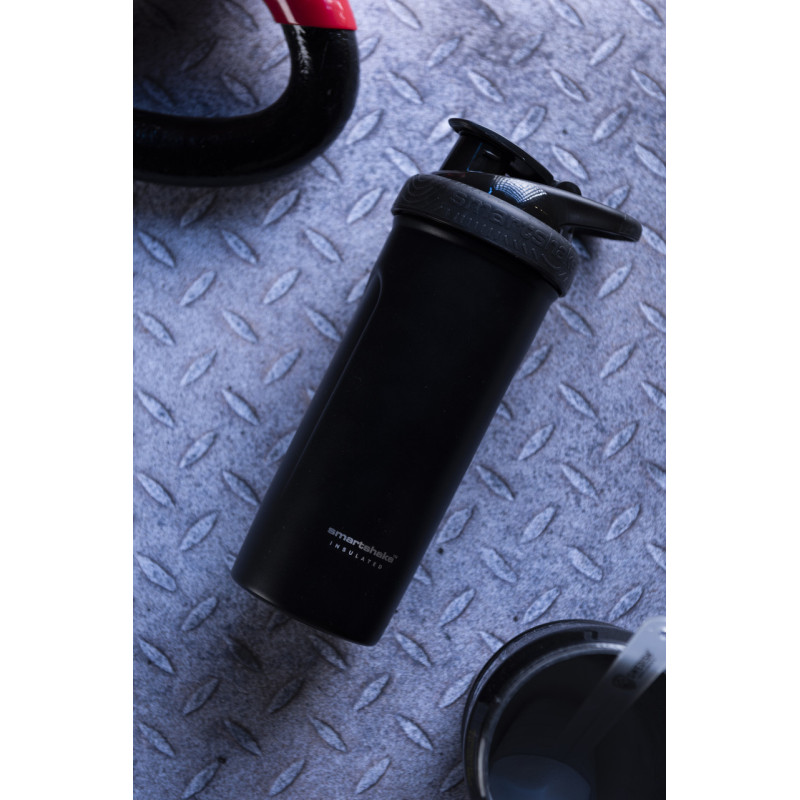 Шейкер спортивний SmartShake металевий Insulated Steel 750ml Black